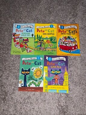 Pete the Cat Kids Book Bundle- I Can Read! Level 1 beginners.